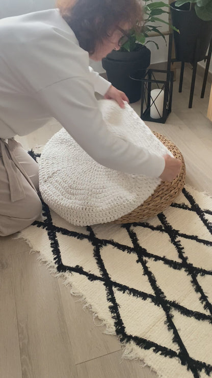 how to cover your alseda pouf with looping home crochet covers