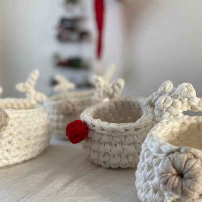 Crochet Basket Rudolph Reindeer - Looping Home