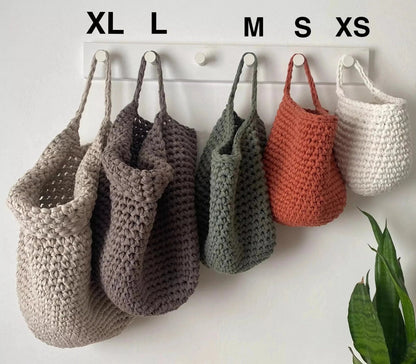 Crochet hanging clearance storage bag