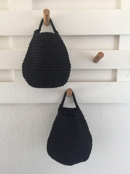 Crochet Storage Bags, Modern Hanging Baskets, Home Organizer - Looping Home