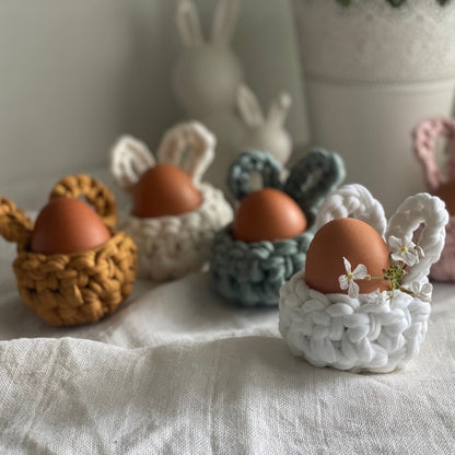 Gold Mustard Easter Bunny Egg Cups - Looping Home