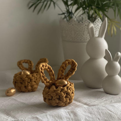 Gold Mustard Easter Bunny Egg Cups - Looping Home