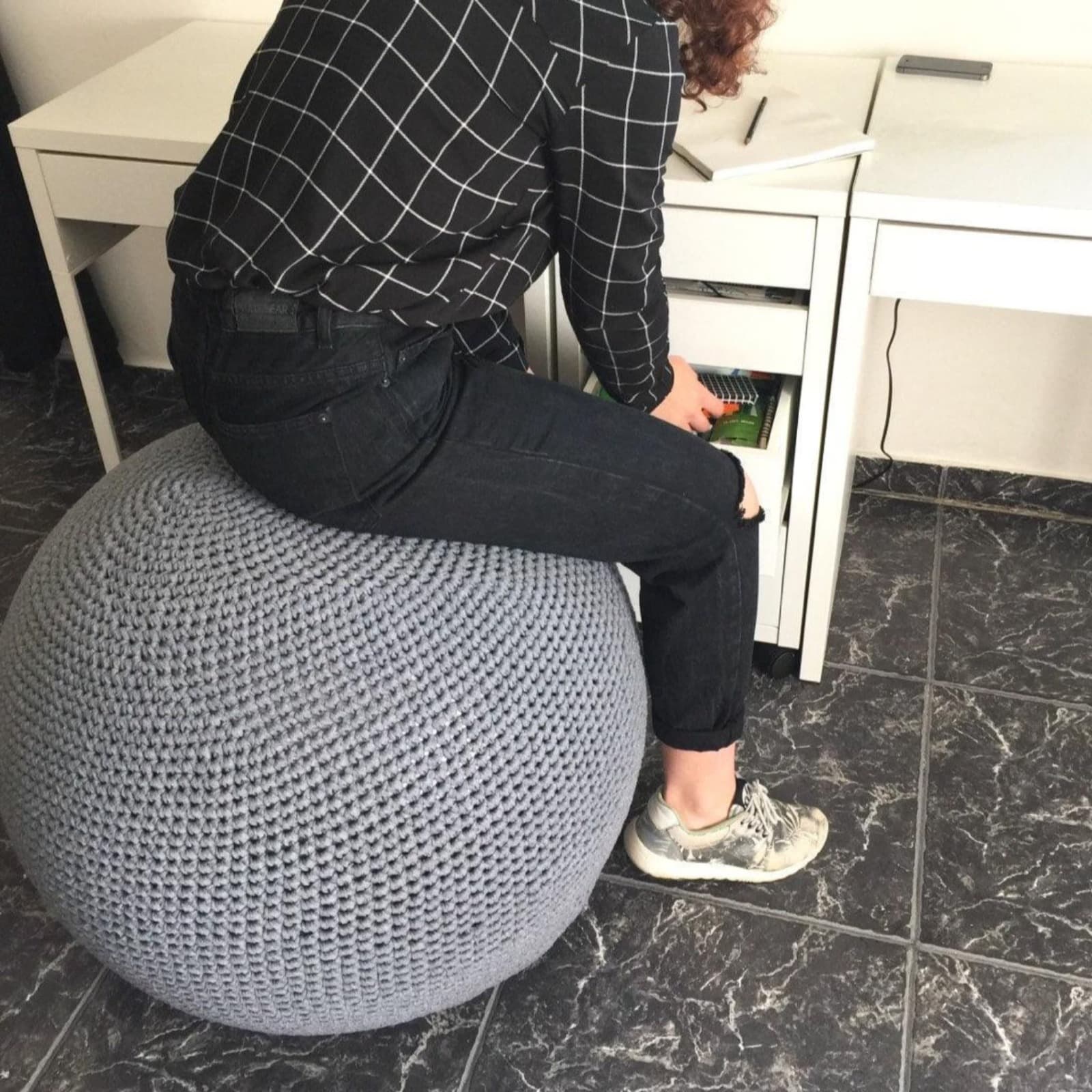 Gym Ball Cover 75 cm, Office Ball Sitting Chair - Looping Home