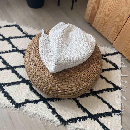 Ikea Alseda Pouf Cover, Knitted Pouf Cover - Looping Home