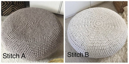 Ikea Sandared Pouffe Cover, Soft Knitted Pouf Cover - Looping Home