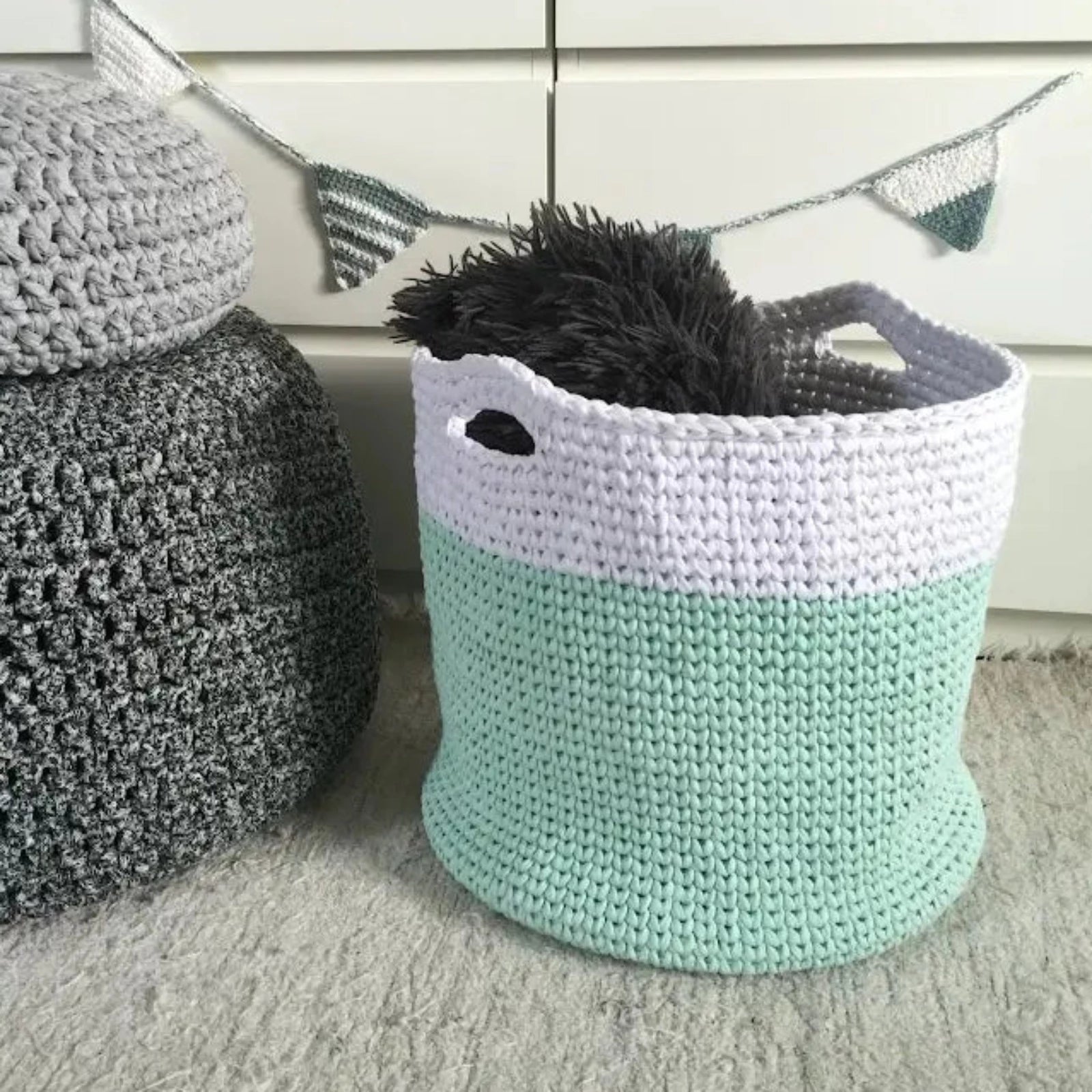 Knitted Storage Baskets | Many Colors Options - Looping Home
