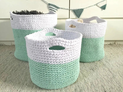 Knitted Storage Baskets | Many Colors Options - Looping Home