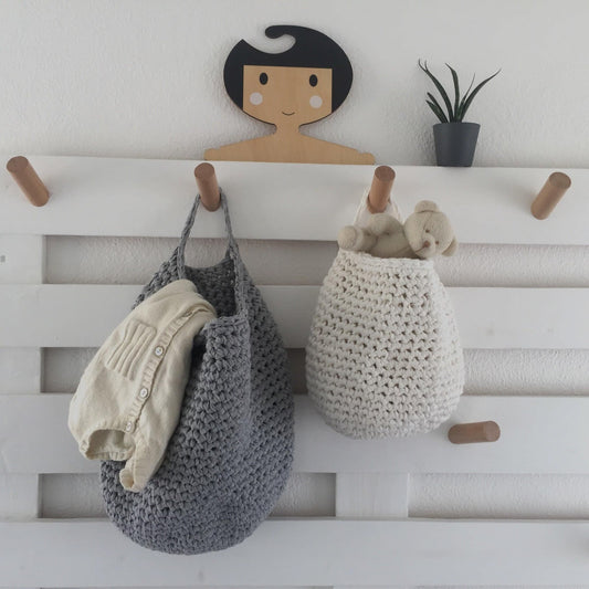 Neutral Wall Hanging Baskets - Kids Room Decor - Looping Home