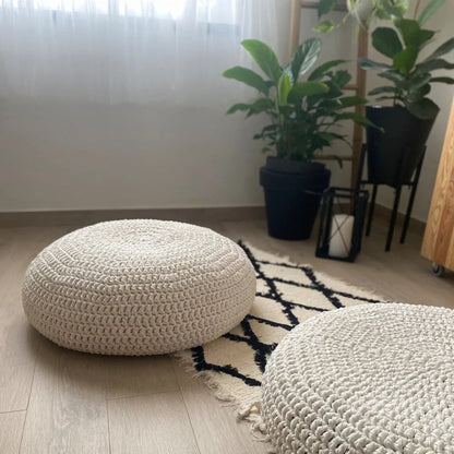 Round Floor Poufs - Modern Seating Pillows - Looping Home