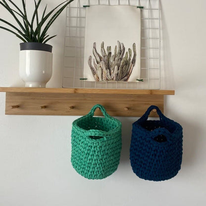 Small Decorative Baskets - Green Storage Bag - Looping Home