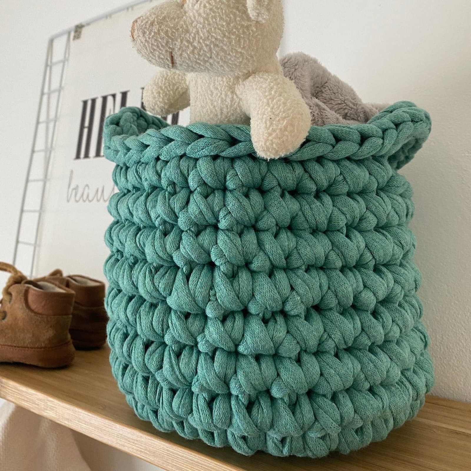 Small Decorative Baskets - Sage Green - Looping Home