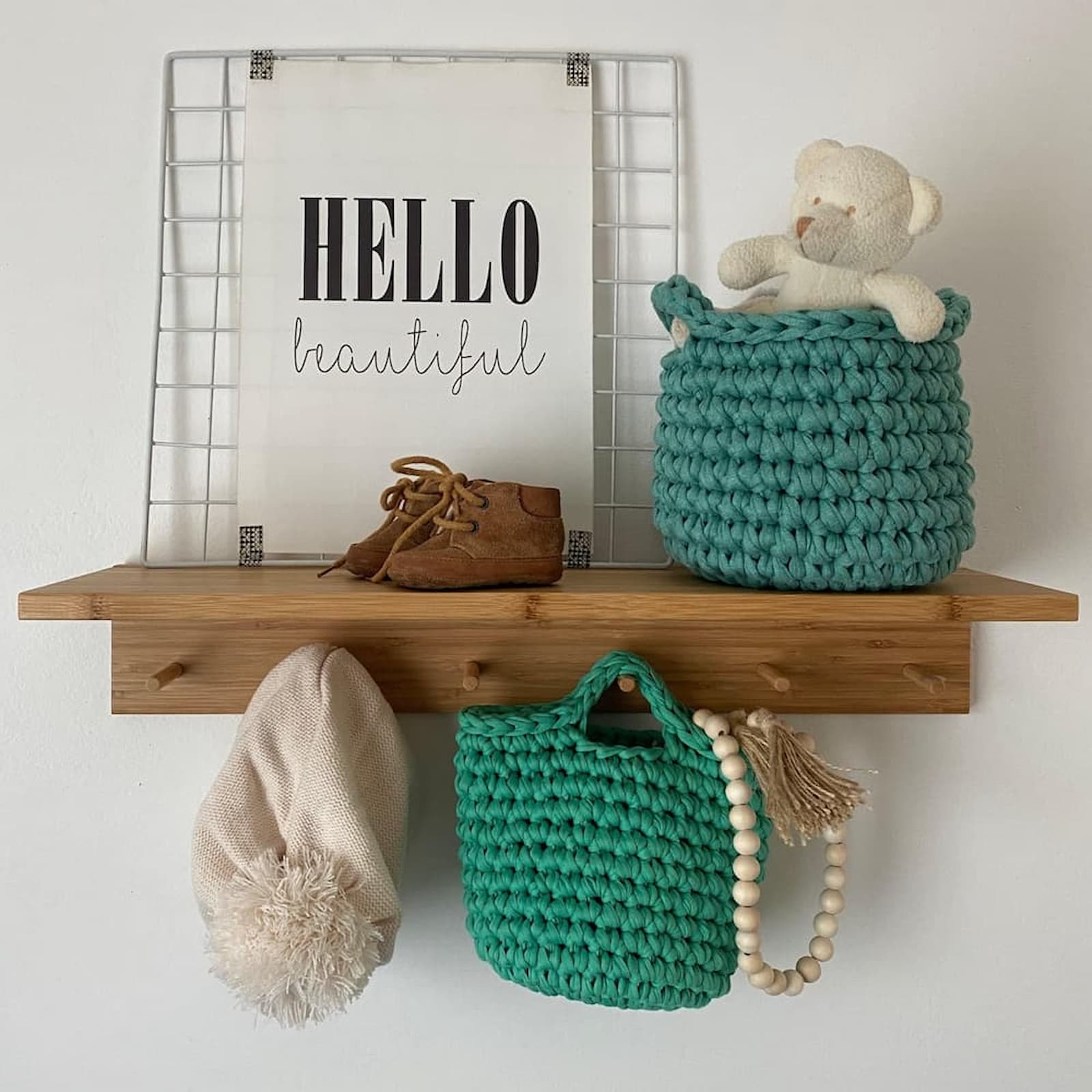 Small Decorative Baskets - Sage Green - Looping Home