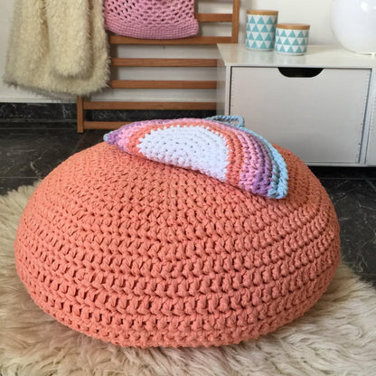 Soft Cotton Crochet Floor Cushion - Kids Room Decor - Looping Home